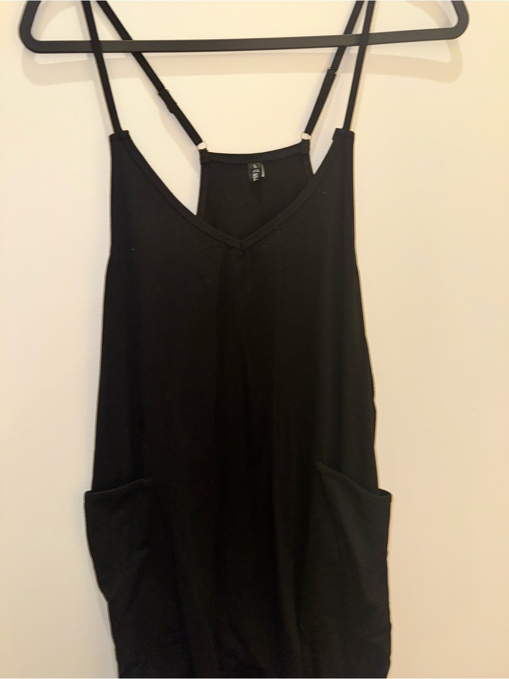 Amazon Black Sleeveless Romper with Pockets - Picture 2 of 7